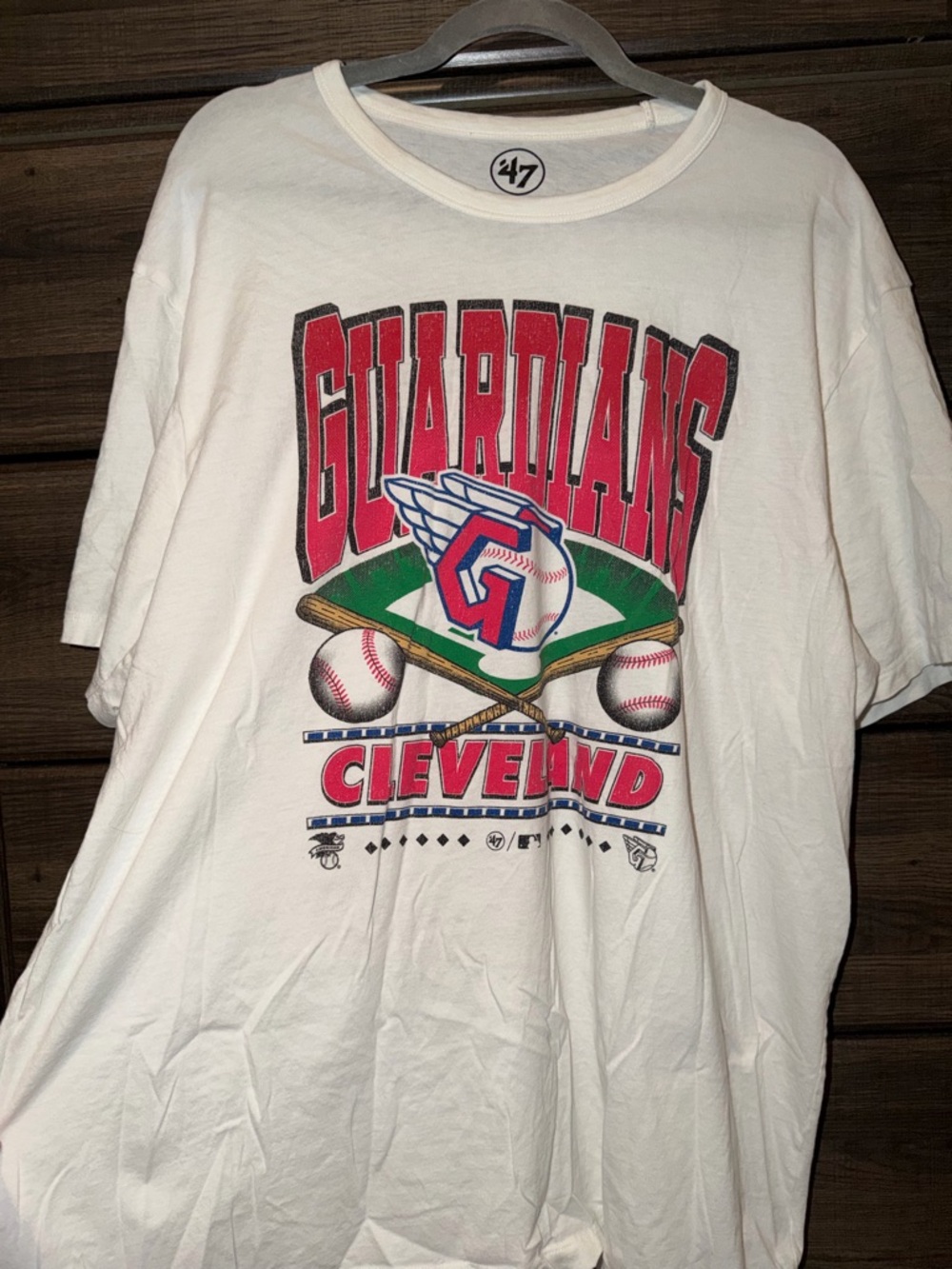 Cleveland Guardians Vintage Graphic Tee - White ‘47